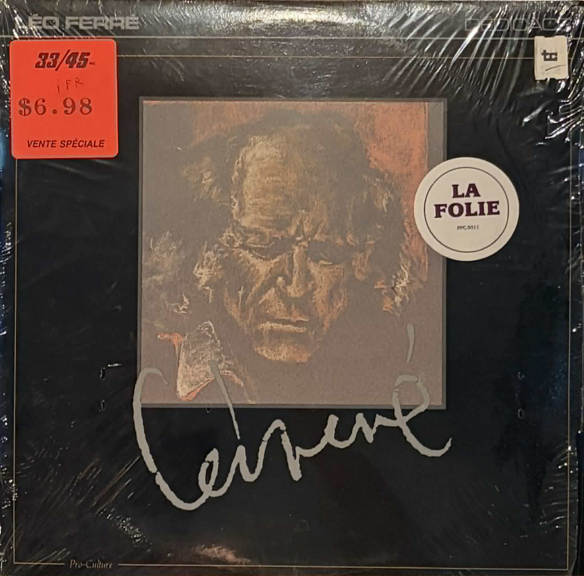 Léo Ferré – La Folie LP _ In shrink w/ hype sticker !